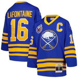 Youth Buffalo Sabres Pat LaFontaine Mitchell & Ness Royal 1992 Blue Line Player Jersey