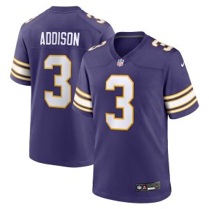 Men’s Minnesota Vikings Jordan Addison Nike Purple Classic Player Game Jersey