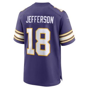 Men’s Minnesota Vikings Justin Jefferson Nike Purple Classic Player Game Jersey
