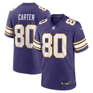 Men’s Minnesota Vikings Cris Carter Nike Purple Classic Retired Player Game Jersey
