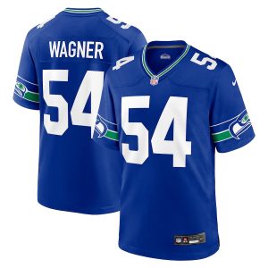 Men’s Seattle Seahawks Bobby Wagner Nike Royal Throwback Player Game Jersey