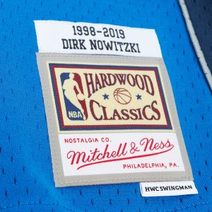 Unisex Dallas Mavericks Dirk Nowitzki Mitchell & Ness Blue Hall of Fame Class of 2023 Throwback Swingman Jersey