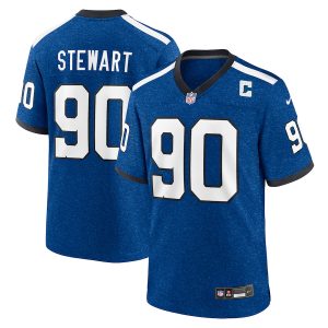 Men’s Indianapolis Colts Grover Stewart Nike Royal Indiana Nights Alternate Game Jersey