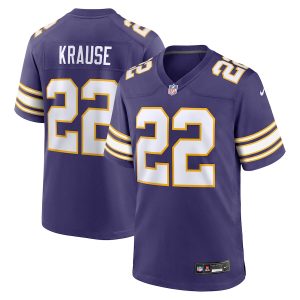 Men’s Minnesota Vikings Paul Krause Nike Purple Classic Retired Player Jersey
