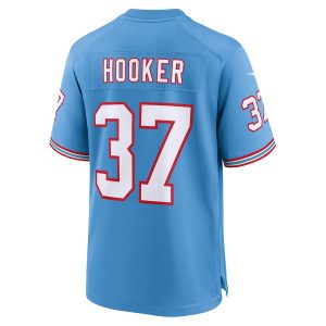Men’s Tennessee Titans Amani Hooker Nike Light Blue Oilers Throwback Player Game Jersey