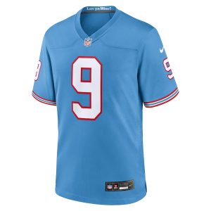Men’s Tennessee Titans Steve McNair Nike Light Blue Oilers Throwback Retired Player Game Jersey