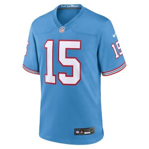 Men’s Tennessee Titans Nick Westbrook-Ikhine Nike Light Blue Oilers Throwback Player Game Jersey