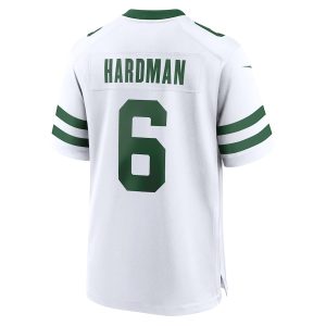 Men’s New York Jets Mecole Hardman Nike White Legacy Player Game Jersey