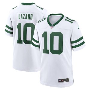 Men’s New York Jets Allen Lazard Nike White Legacy Player Game Jersey