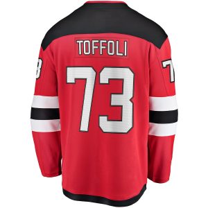 Men’s New Jersey Devils Tyler Toffoli Fanatics Branded Red Home Breakaway Player Jersey