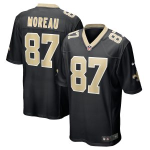 Men’s New Orleans Saints Foster Moreau Nike Black Game Jersey