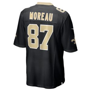 Men’s New Orleans Saints Foster Moreau Nike Black Game Jersey