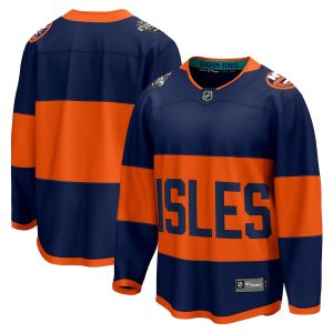 Men’s New York Islanders Fanatics Branded Navy 2024 NHL Stadium Series Breakaway Jersey