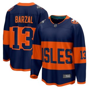 Men’s New York Islanders Mathew Barzal Fanatics Branded Navy 2024 NHL Stadium Series Breakaway Player Jersey