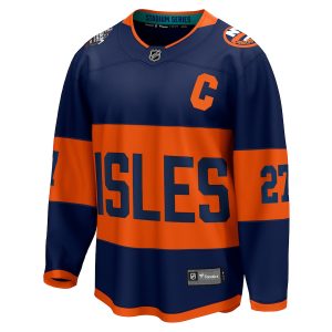 Men’s New York Islanders Anders Lee Fanatics Branded Navy 2024 NHL Stadium Series Breakaway Player Jersey