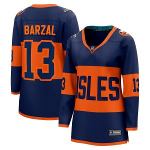 Women’s New York Islanders Mathew Barzal Fanatics Branded Navy 2024 NHL Stadium Series Breakaway Player Jersey