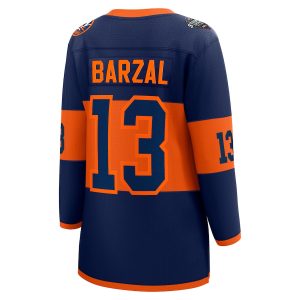 Women’s New York Islanders Mathew Barzal Fanatics Branded Navy 2024 NHL Stadium Series Breakaway Player Jersey