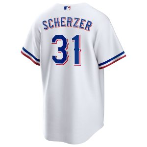 Men’s Texas Rangers Max Scherzer Nike White Home Replica Player Jersey