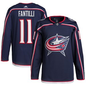 Men’s Columbus Blue Jackets Adam Fantilli adidas Navy Home Primegreen Authentic Pro Player Jersey