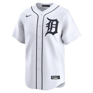 Men’s Detroit Tigers Nike White Home Limited Custom Jersey