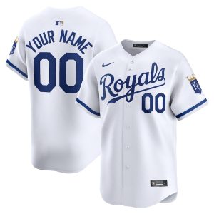 Men’s Kansas City Royals Nike White Home Limited Custom Jersey