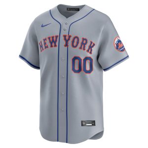 Men’s New York Mets Nike Gray Away Limited Custom Jersey