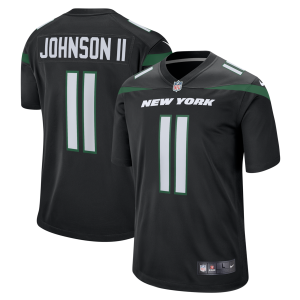 Men’s New York Jets Jermaine Johnson II Nike Stealth Black Alternate Game Jersey