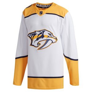 Men’s Nashville Predators adidas White Away Authentic Jersey