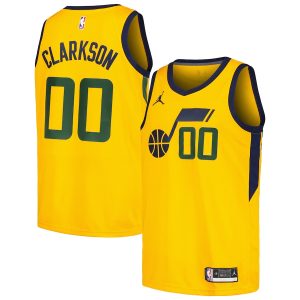 Men’s Utah Jazz Jordan Clarkson Jordan Brand Yellow Swingman Player Jersey – Statement Edition