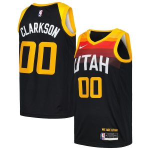 Men’s Utah Jazz Jordan Clarkson Nike Black Swingman Player Jersey – City Edition