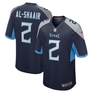 Men’s Tennessee Titans Azeez Al-Shaair Nike Navy Team Game Jersey