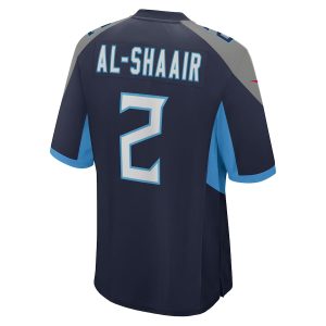 Men’s Tennessee Titans Azeez Al-Shaair Nike Navy Team Game Jersey
