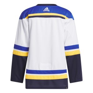 Men’s St. Louis Blues adidas White Away Primegreen Authentic Jersey