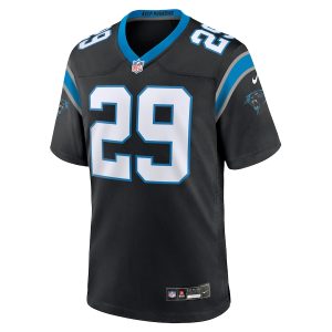 Men’s Carolina Panthers D’Shawn Jamison Nike Black Team Game Jersey