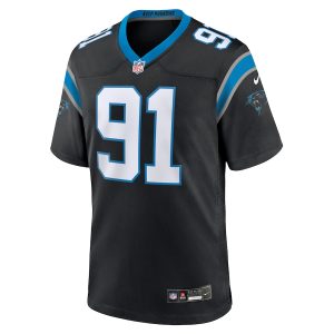 Men’s Carolina Panthers Nick Thurman Nike Black Team Game Jersey