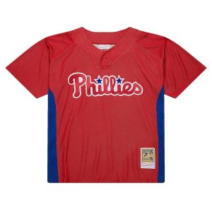 Men’s Philadelphia Phillies Roy Halladay Mitchell & Ness Red Cooperstown Collection 2010 Batting Practice Jersey