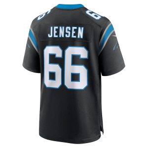 Men’s Carolina Panthers Nash Jensen Nike Black Team Game Jersey