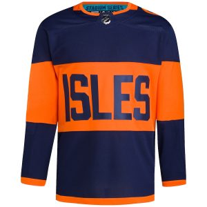 Men’s New York Islanders adidas Navy 2024 NHL Stadium Series Primegreen Authentic Jersey