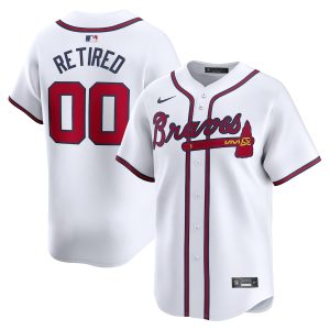 Men’s Atlanta Braves Nike White Home Limited Pick-A-Player Retired Roster Jersey