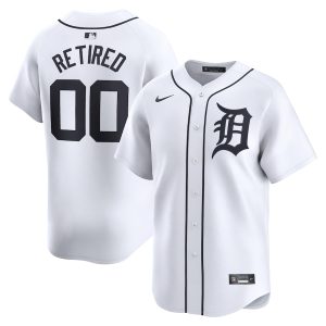 Men’s Detroit Tigers Nike White Home Limited Pick-A-Player Retired Roster Jersey