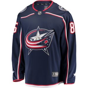 Men’s Columbus Blue Jackets Kirill Marchenko Fanatics Branded Navy Home Breakaway Jersey