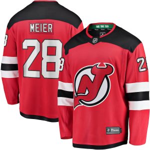 Men’s New Jersey Devils Timo Meier Fanatics Branded Red Home Breakaway Jersey