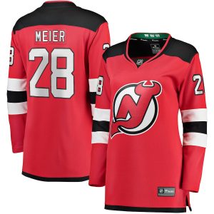 Women’s New Jersey Devils Timo Meier Fanatics Branded Red Home Breakaway Player Jersey