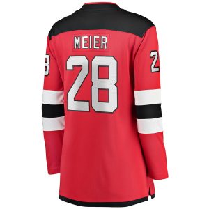 Women’s New Jersey Devils Timo Meier Fanatics Branded Red Home Breakaway Player Jersey