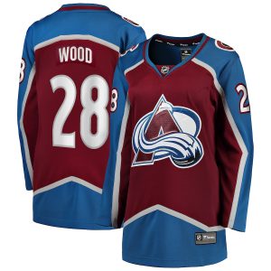 Women’s Colorado Avalanche Miles Wood Fanatics Branded Maroon Home Breakaway Player Jersey