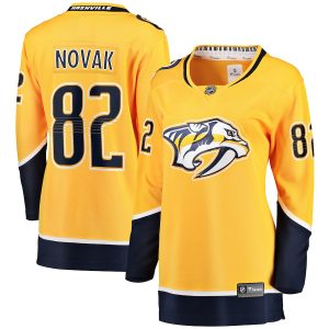 Women’s Nashville Predators Tommy Novak Fanatics Branded Gold Home Breakaway Player Jersey