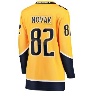 Women’s Nashville Predators Tommy Novak Fanatics Branded Gold Home Breakaway Player Jersey