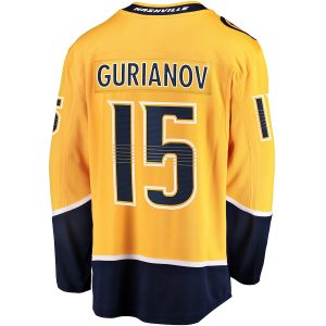 Men’s Nashville Predators Denis Gurianov Fanatics Branded Gold Home Breakaway Jersey