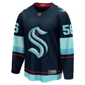 Men’s Seattle Kraken Kailer Yamamoto Fanatics Branded Deep Sea Blue Home Breakaway Player Jersey