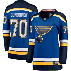 Women’s St. Louis Blues Oskar Sundqvist Fanatics Branded Blue Home Breakaway Player Jersey